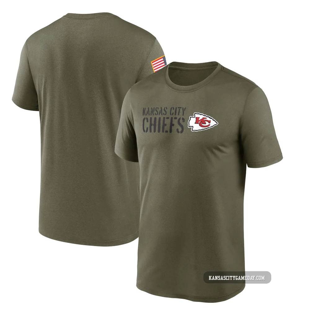 Men's Kansas City Chiefs Legend Olive 2022 Salute to Service Team T-Shirt