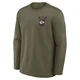 Men's Kansas City Chiefs Olive 2025 Salute to Service Sideline Coaches Long Sleeve T-Shirt