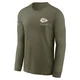 Men's Kansas City Chiefs Olive 2025 Salute to Service Sideline Long Sleeve T-Shirt