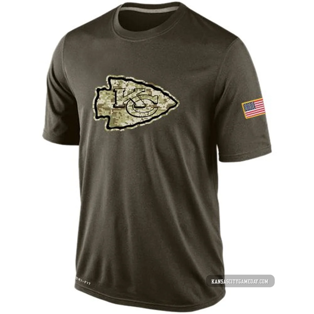 Men's Kansas City Chiefs Olive Salute To Service KO Performance Dri-FIT T-Shirt