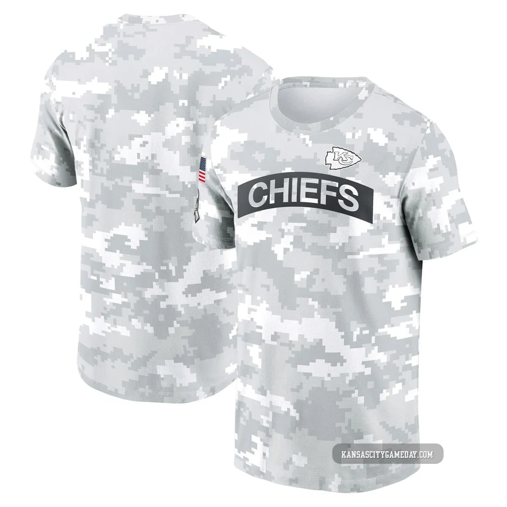 Men's Kansas City Chiefs White 2024 Salute To Service Big & Tall Performance T-Shirt