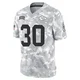 Men's Keaontay Ingram Kansas City Chiefs ＃30 Limited Arctic Camo 2024 Salute to Service Jersey