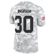Men's Keaontay Ingram Kansas City Chiefs ＃30 Limited Arctic Camo 2024 Salute to Service Jersey