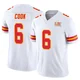 Men's Kenny Cook Kansas City Chiefs ＃6 Limited White Vapor F.U.S.E. Super Bowl LIX Jersey