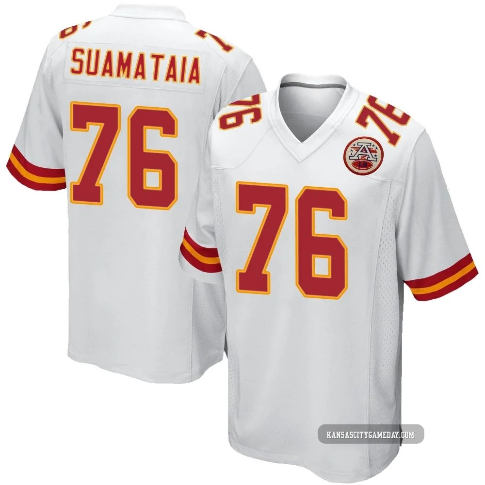 Men's Kingsley Suamataia Kansas City Chiefs ＃76 Game White Jersey