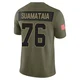 Men's Kingsley Suamataia Kansas City Chiefs ＃76 Limited Olive 2025 Salute to Service Jersey