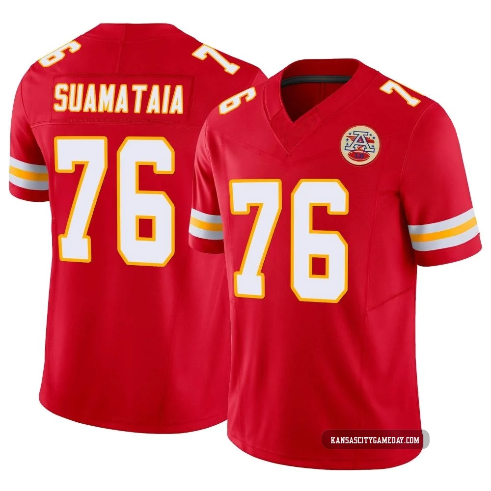 Men's Kingsley Suamataia Kansas City Chiefs ＃76 Limited Red Vapor F.U.S.E. Jersey