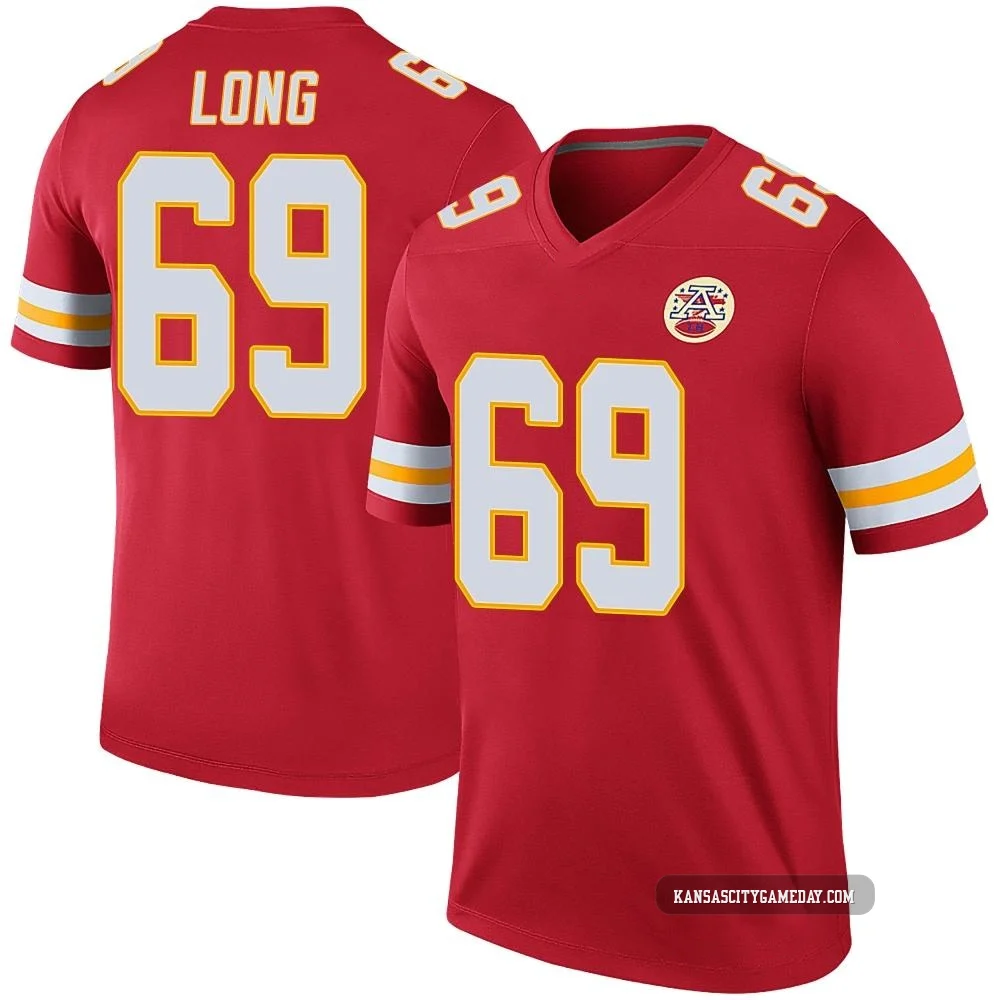 Men's Kyle Long Kansas City Chiefs ＃69 Legend Red Color Rush Jersey