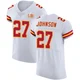 Men's Larry Johnson Kansas City Chiefs ＃27 Elite White Vapor Untouchable Super Bowl LIX Jersey