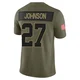Men's Larry Johnson Kansas City Chiefs ＃27 Limited Olive 2025 Salute to Service Jersey