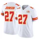 Men's Larry Johnson Kansas City Chiefs ＃27 Limited White Vapor F.U.S.E. Super Bowl LIX Jersey