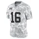 Men's Len Dawson Kansas City Chiefs ＃16 Limited Arctic Camo 2024 Salute to Service Jersey