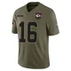 Men's Len Dawson Kansas City Chiefs ＃16 Limited Olive 2025 Salute to Service Jersey