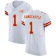 Men's Leon Sandcastle Kansas City Chiefs ＃1 Elite White Vapor Untouchable Super Bowl LIX Jersey