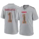 Men's Leon Sandcastle Kansas City Chiefs ＃1 Game Gray Atmosphere Fashion Jersey