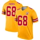 Men's Marcus Harris Kansas City Chiefs ＃68 Legend Gold Inverted Jersey