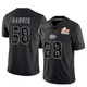 Men's Marcus Harris Kansas City Chiefs ＃68 Limited Black Reflective Super Bowl LIX Jersey