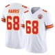 Men's Marcus Harris Kansas City Chiefs ＃68 Limited White Vapor F.U.S.E. Jersey