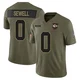 Men's Marlen Sewell Kansas City Chiefs ＃0 Limited Olive 2025 Salute to Service Jersey