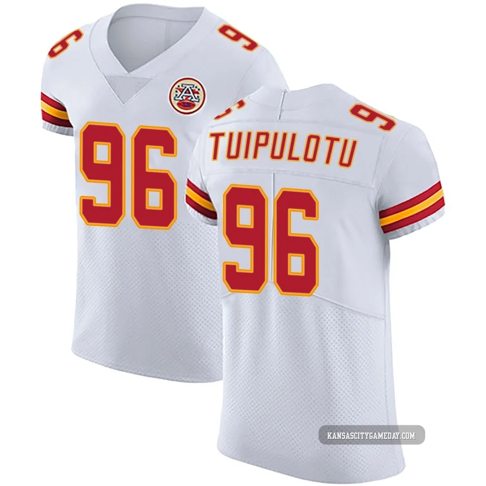 Men's Marlon Tuipulotu Kansas City Chiefs ＃96 Elite White Vapor Untouchable Jersey