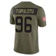 Men's Marlon Tuipulotu Kansas City Chiefs ＃96 Limited Olive 2025 Salute to Service Jersey