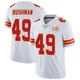 Men's Matt Bushman Kansas City Chiefs ＃49 Limited White Vapor Untouchable Super Bowl LIX Jersey