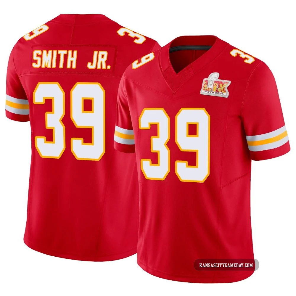 Men's Melvin Smith Jr. Kansas City Chiefs ＃39 Limited Red Vapor F.U.S.E. Super Bowl LIX Jersey