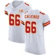 Men's Mike Caliendo Kansas City Chiefs ＃66 Elite White Vapor Untouchable Super Bowl LIX Jersey