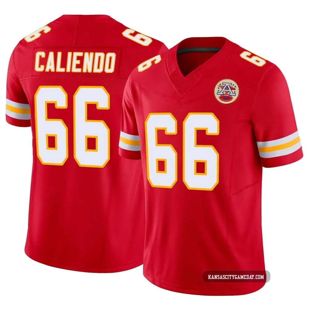 Men's Mike Caliendo Kansas City Chiefs ＃66 Limited Red Vapor F.U.S.E. Jersey
