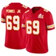 Men's Mike Pennel Jr. Kansas City Chiefs ＃69 Limited Red Vapor F.U.S.E. Super Bowl LIX Jersey