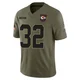 Men's Nick Bolton Kansas City Chiefs ＃32 Limited Olive 2025 Salute to Service Jersey