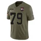 Men's Nick Torres Kansas City Chiefs ＃79 Limited Olive 2025 Salute to Service Jersey