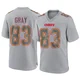 Men's Noah Gray Kansas City Chiefs ＃83 Game Gray Atmosphere Fashion Jersey