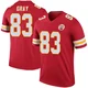 Men's Noah Gray Kansas City Chiefs ＃83 Legend Red Color Rush Jersey