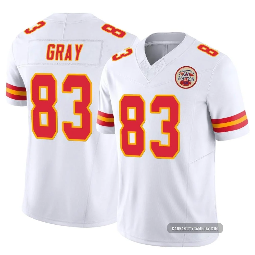 Men's Noah Gray Kansas City Chiefs ＃83 Limited White Vapor F.U.S.E. Jersey