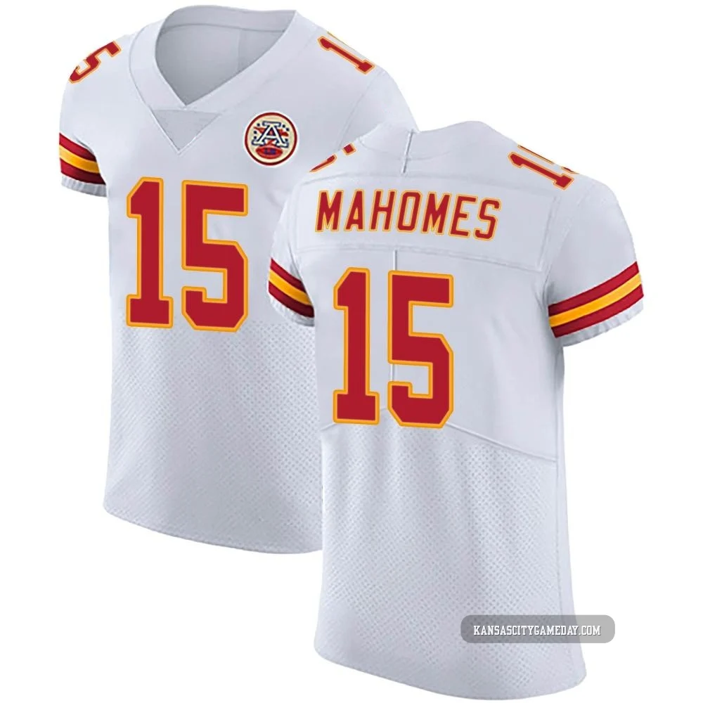 Men's Patrick Mahomes Kansas City Chiefs ＃15 Elite White Vapor Untouchable Jersey