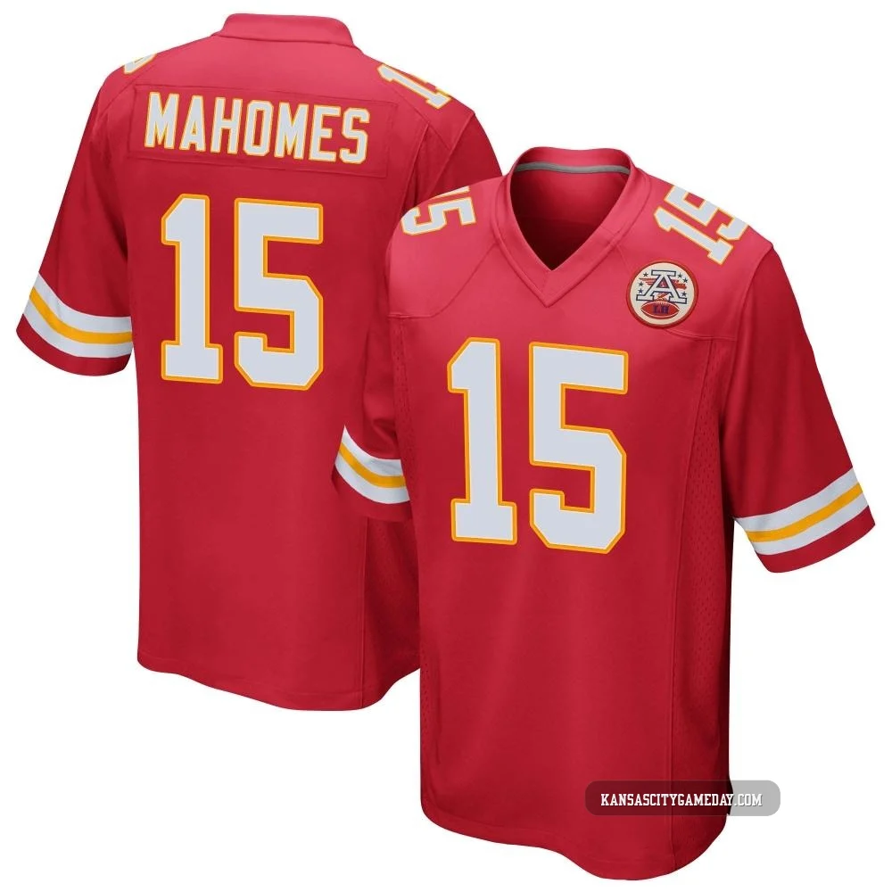 Men's Patrick Mahomes Kansas City Chiefs ＃15 Game Red Team Color Jersey