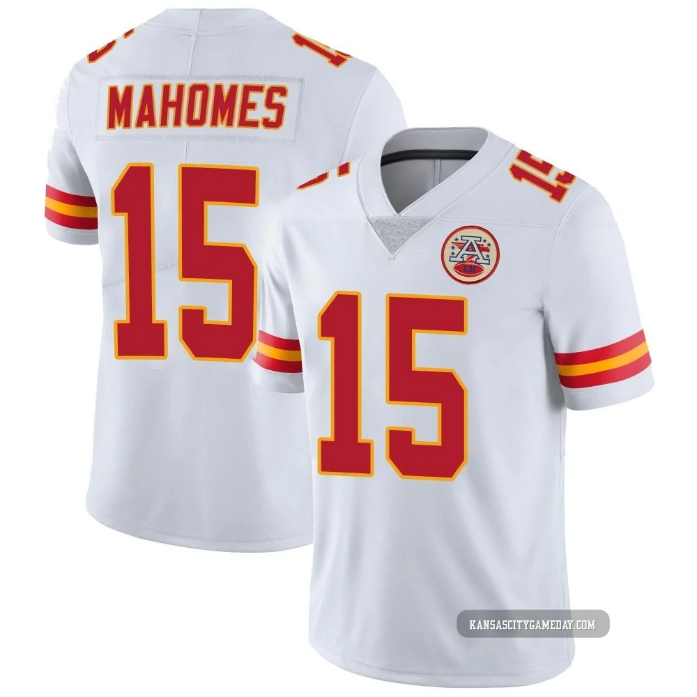 Men's Patrick Mahomes Kansas City Chiefs ＃15 Limited White Vapor Untouchable Jersey
