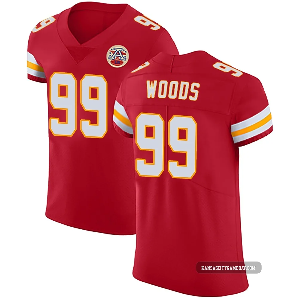 Men's Peter Woods Kansas City Chiefs ＃99 Elite Red Team Color Vapor Untouchable Jersey