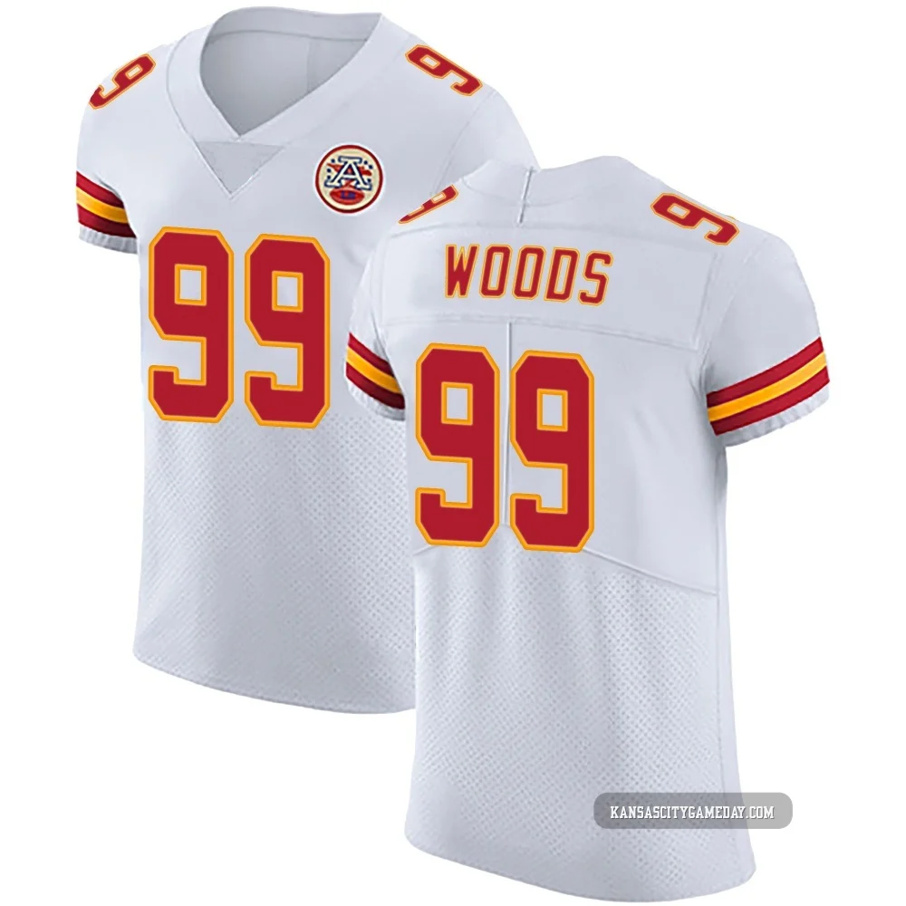 Men's Peter Woods Kansas City Chiefs ＃99 Elite White Vapor Untouchable Jersey