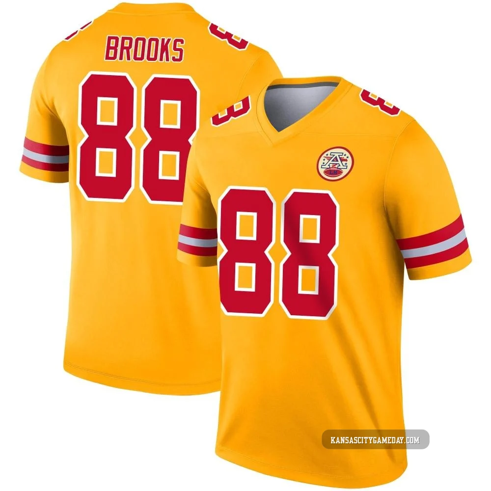 Men's Phillip Brooks Kansas City Chiefs ＃88 Legend Gold Inverted Jersey