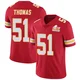 Men's R Mason Thomas Kansas City Chiefs ＃51 Limited Red Team Color Vapor Untouchable Super Bowl LIX Jersey