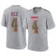 Men's Rashee Rice Kansas City Chiefs ＃4 Game Gray Atmosphere Fashion Jersey