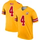 Men's Rashee Rice Kansas City Chiefs ＃4 Legend Gold Inverted Jersey