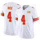 Men's Rashee Rice Kansas City Chiefs ＃4 Limited White Vapor F.U.S.E. Super Bowl LIX Jersey