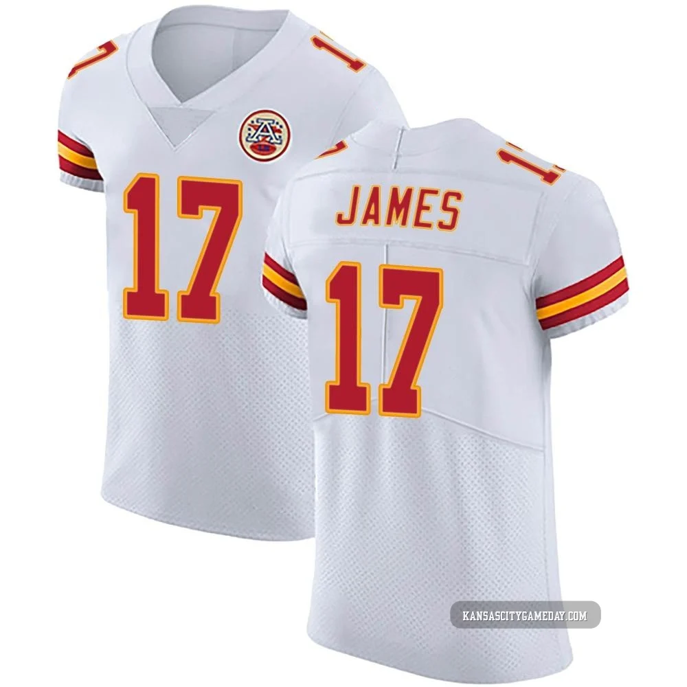 Men's Richie James Kansas City Chiefs ＃17 Elite White Vapor Untouchable Jersey
