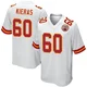 Men's Tautvydas Kieras Kansas City Chiefs ＃60 Game White Jersey