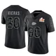 Men's Tautvydas Kieras Kansas City Chiefs ＃60 Limited Black Reflective Super Bowl LIX Jersey