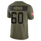 Men's Tautvydas Kieras Kansas City Chiefs ＃60 Limited Olive 2025 Salute to Service Jersey