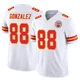 Men's Tony Gonzalez Kansas City Chiefs ＃88 Limited White Vapor F.U.S.E. Jersey